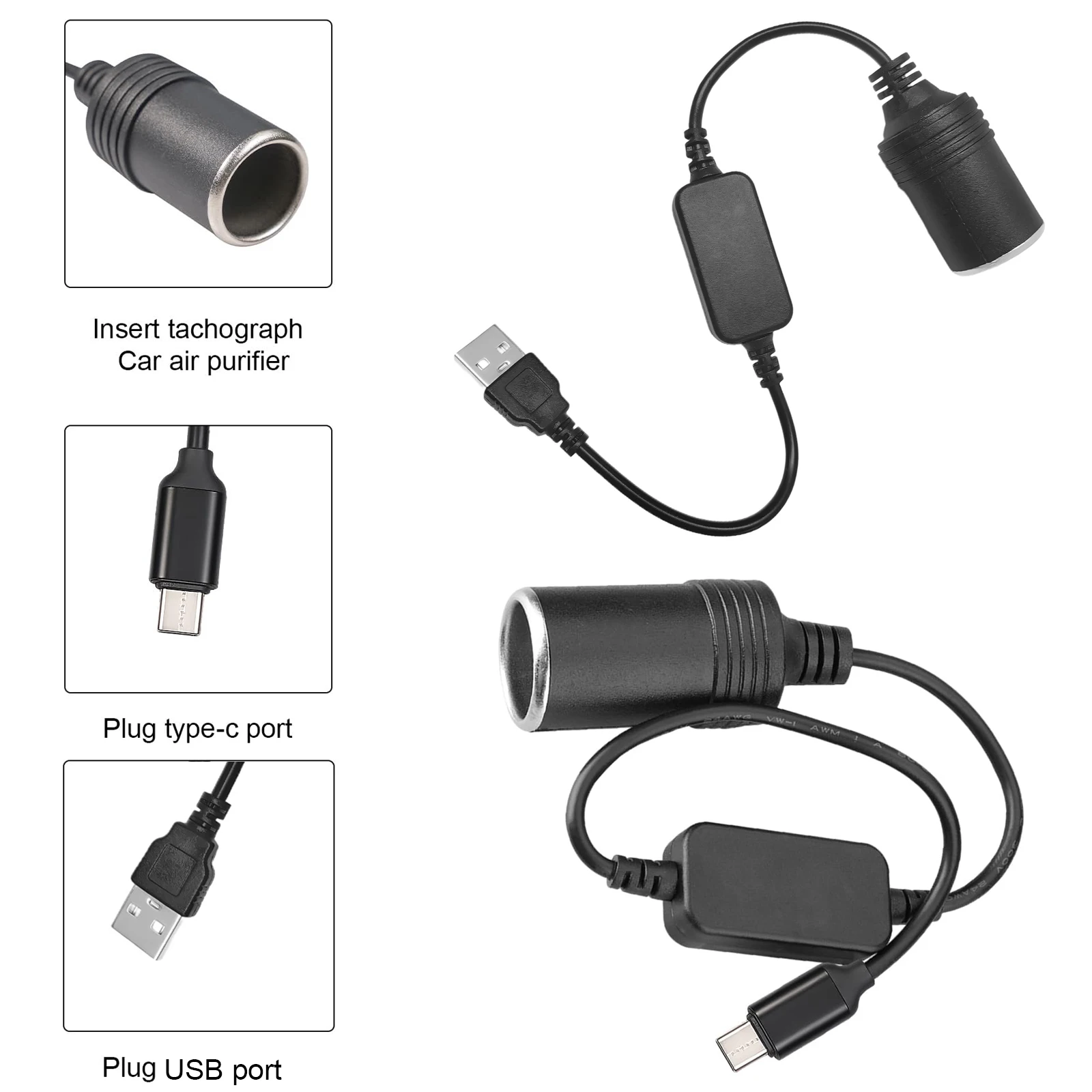 Accessories For Vaping - Adaptateur allume-cigare 5V à 12V, Type