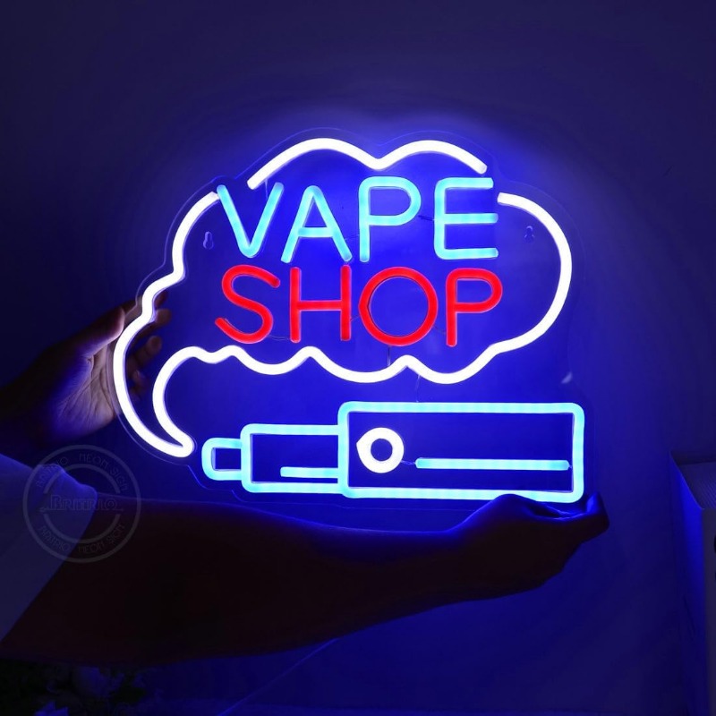 LED VAPE SHOP fumée néon signe - Vaping Store avis et prix